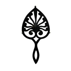 Vintage Spade or Heart Shaped Cast Iron Trivet with Handle